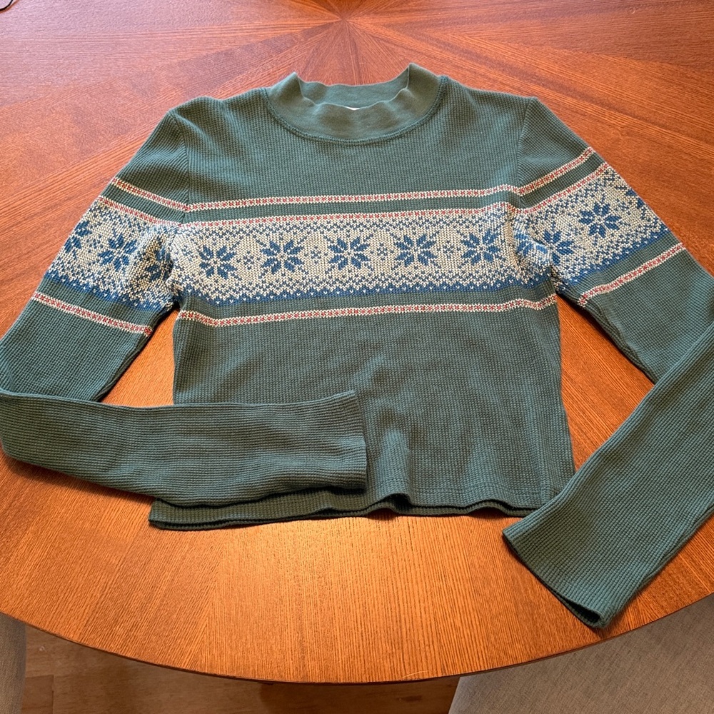 Daydreamer for Free People waffle knit shirt